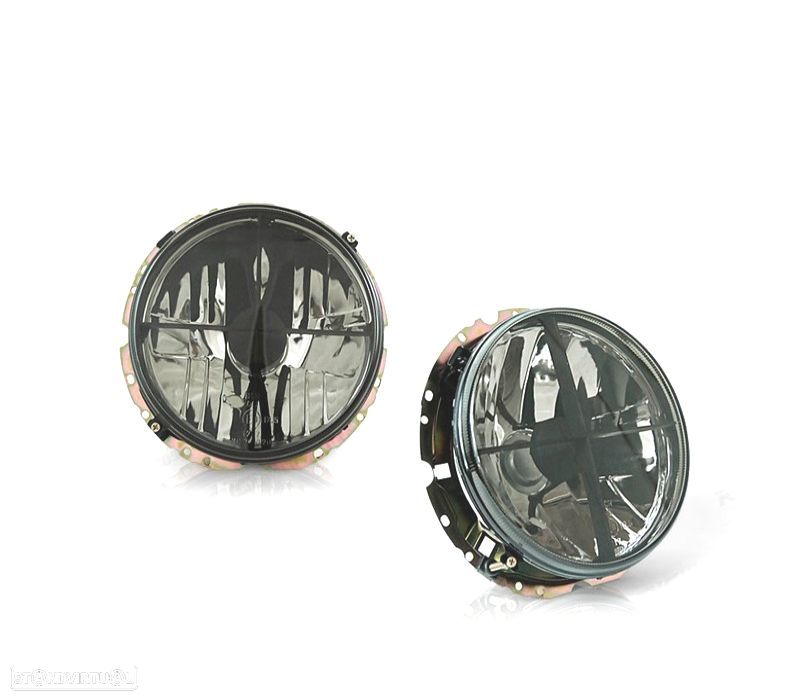 FARÓIS OPTICAS PARA VOLKSWAGEN VW GOLF MK1 ESCURECIDOS COM CRUZ - 1