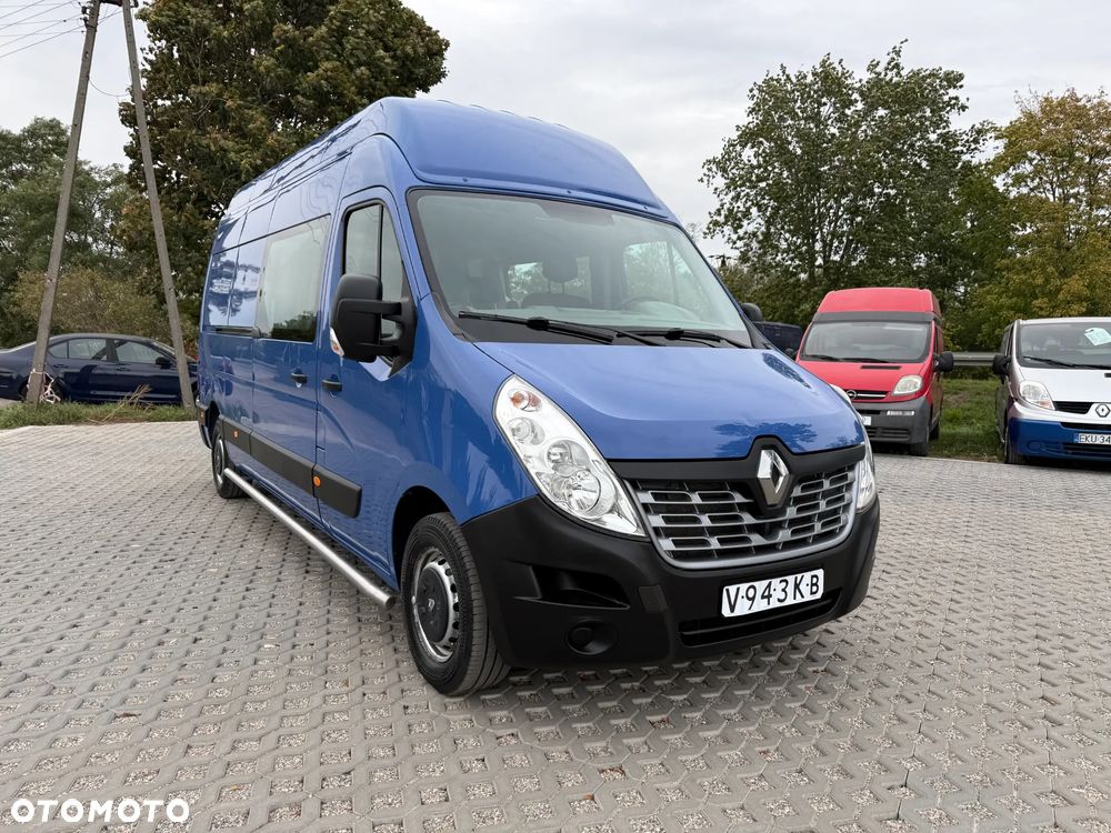 Renault Master MAX Długi Max Wyoski L3H3 2.3 Diesel Brygadówka Faktura VAT 23% 5 Osobowy Klimatyzacja Tempomat - 17