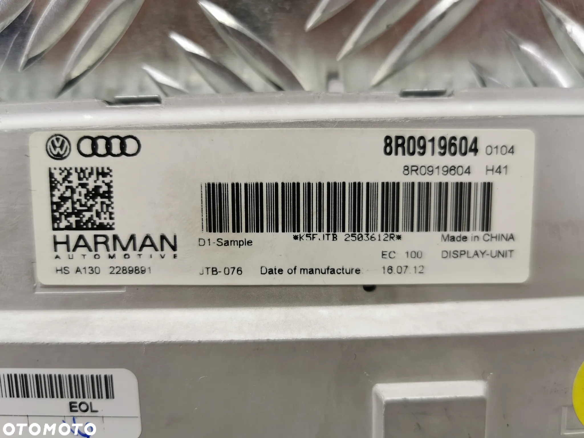 AUDI Q7 4L 05-15R EKRAN WYSWIETLACZ NAWIGACJI MMI 8R0919604 - 2