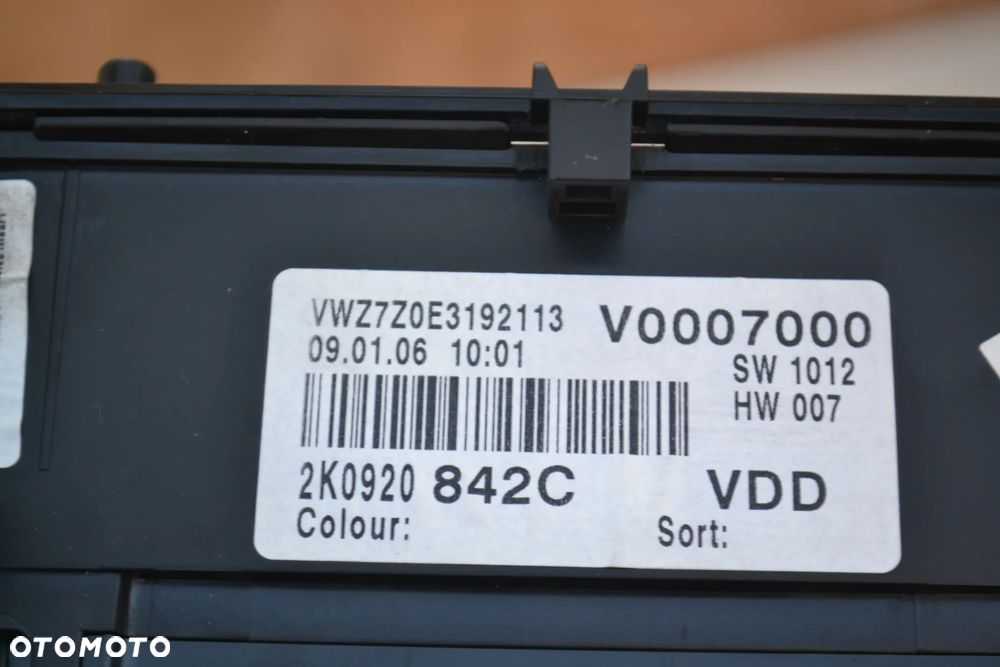 VW CADDY DIESEL TDI LICZNIK ZEGAR 2K0920842C - 3