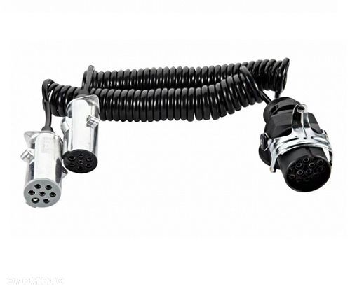 PRZEWÓD ELEKTRYCZNY spiralny NACZEPY adapter 24V 15/7 PIN - 1