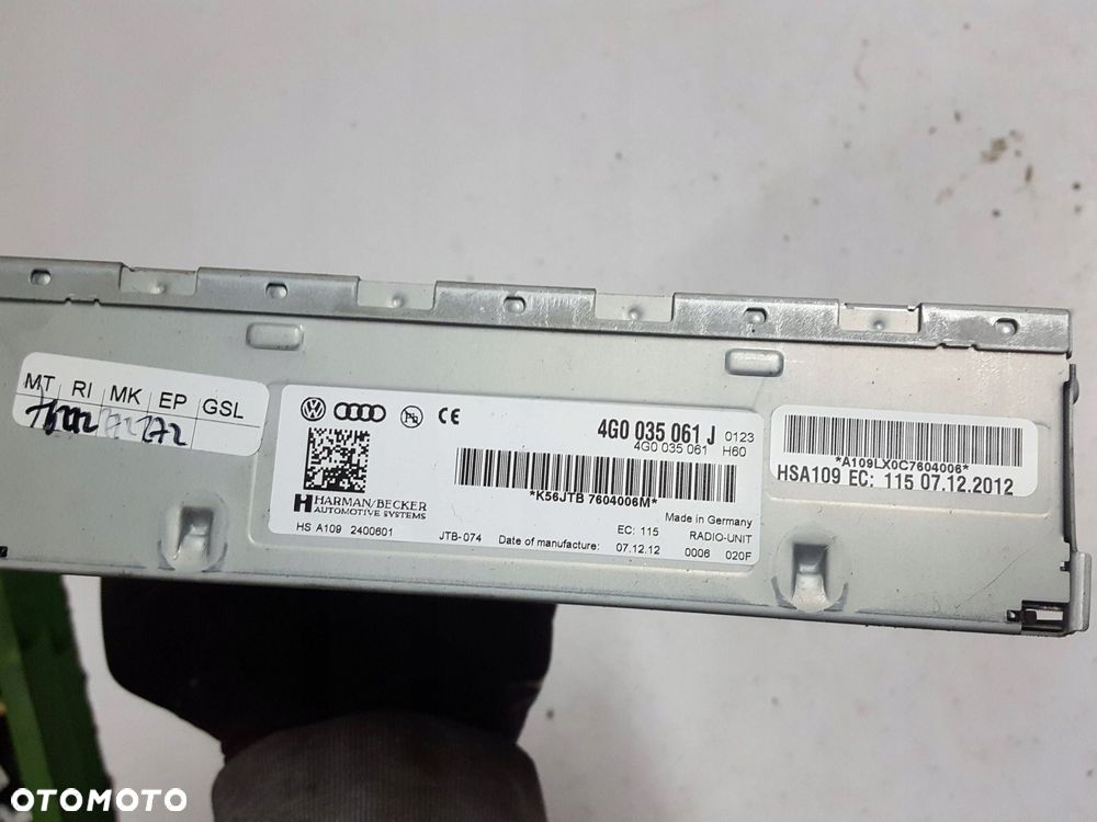 AUDI A6 C7 4G 10-14r TUNER RADIA NAWIGACJI 4G0035061J - 3