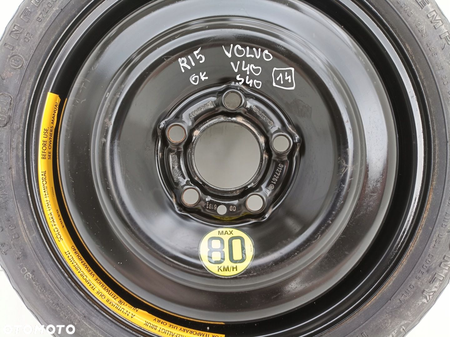 Volvo S70 V70 I KOŁO DOJAZDOWE dojazdówka 115/70 R15 9127261 - 2