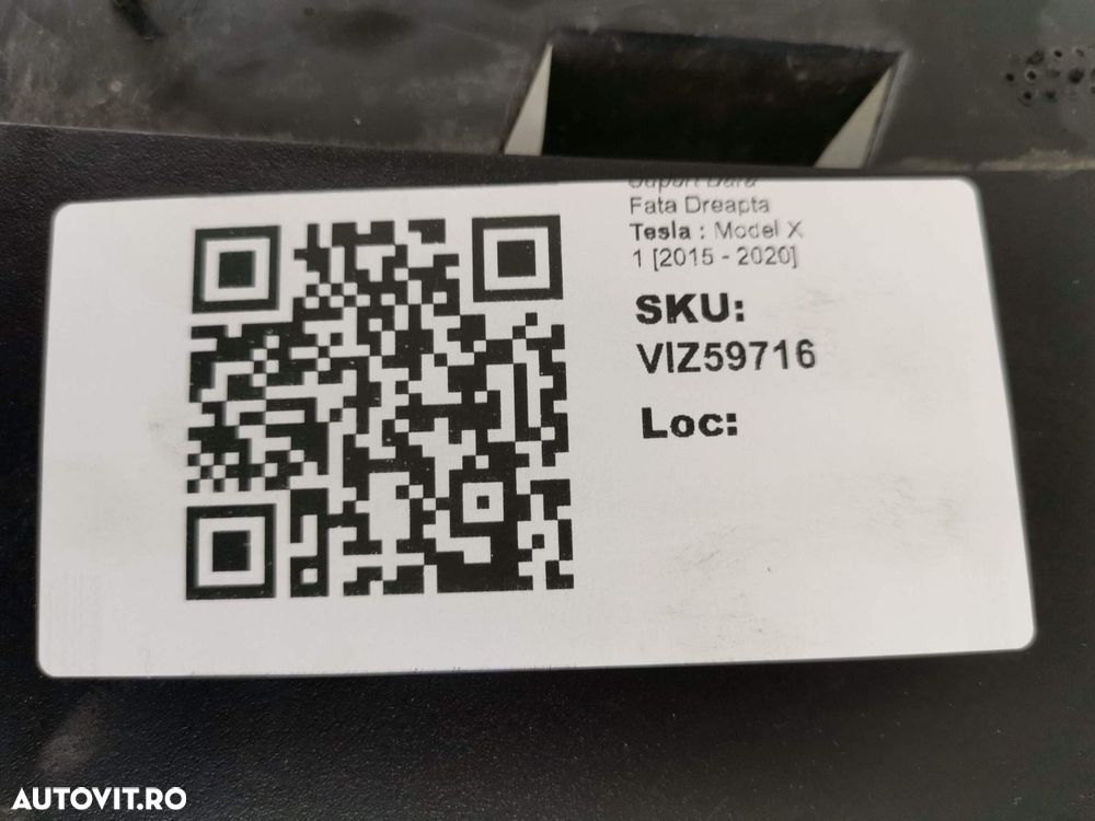 Suport Bara Fata Dreapta Tesla  Model X 1 [2015 - 2020] 2021 2022 2023 - 8