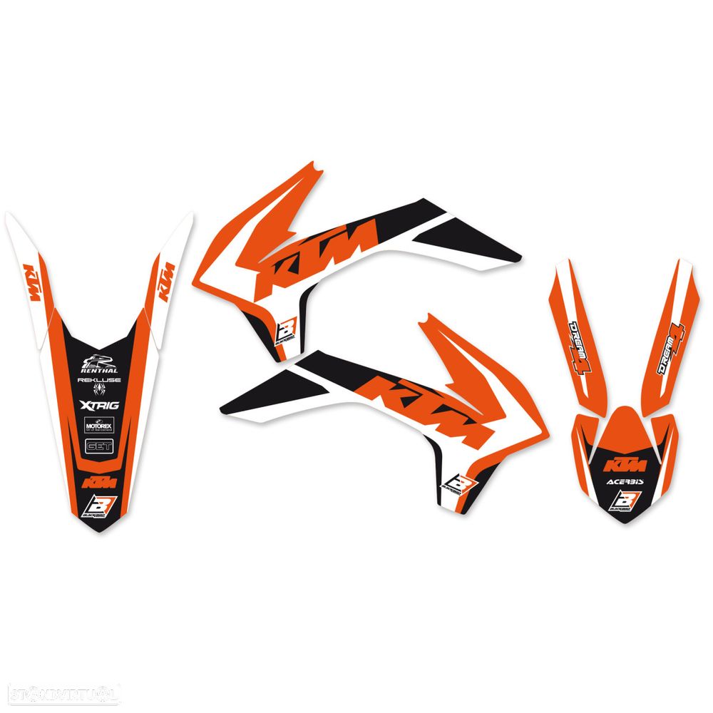 kit autocolantes blackbird dream 4 ktm exc / sx - 1