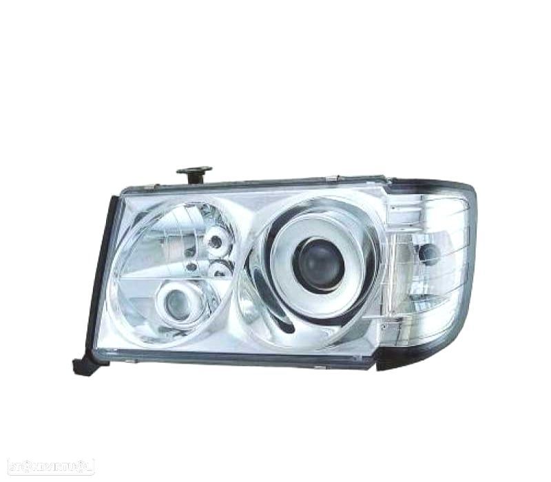 FARÓIS + PISCAS MERCEDES E W124 85-93 CROMADO VIDRO LISO - 2