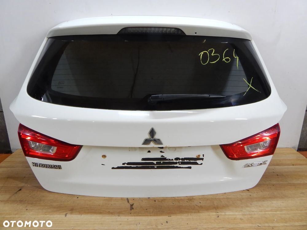 Klapa pokrywa bagażnika Mitsubishi ASX I 10-18 Lift biała W37 Łuków części - 1