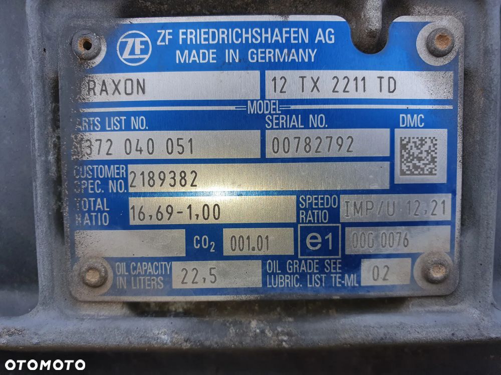 Obudowa skrzyni biegów, ZF TRAXON, 12TX 2211, TD DAF XF EURO 6, 1372040051 - 8