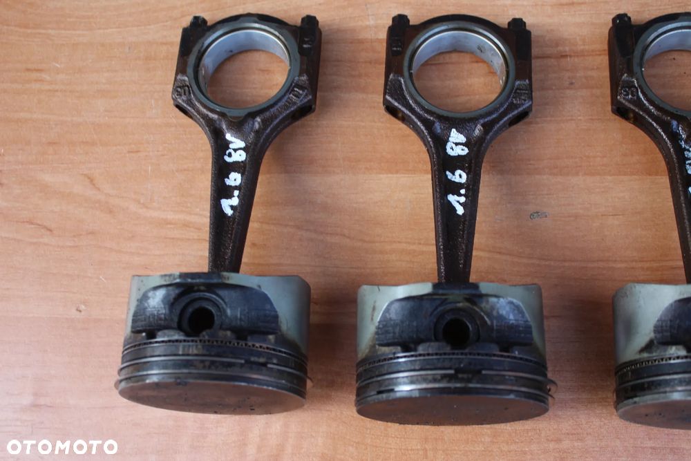 TŁOK TŁOKI KORBOWODY OPEL CORSA C COMBO MERIVA A ASTRA G 1.6 8V Z16SE - 2