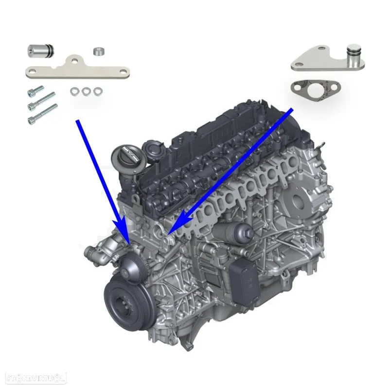 Kit Anulação Supressor EGR + Permutador Gases BMW - Motores 3.0 Diesel N57 N57S - 2