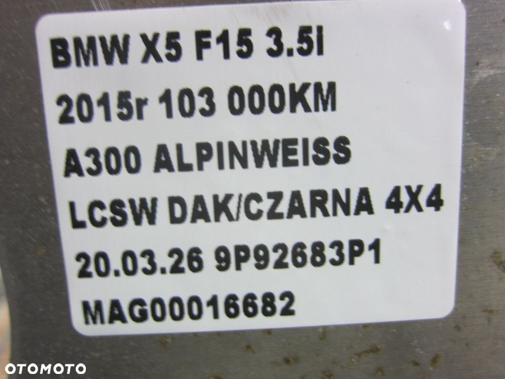BMW X5 F15 F16 PŁYTA USZTYWNIAJĄCA OSŁONA POD SILNIK 6853815 31116853815 X - 10
