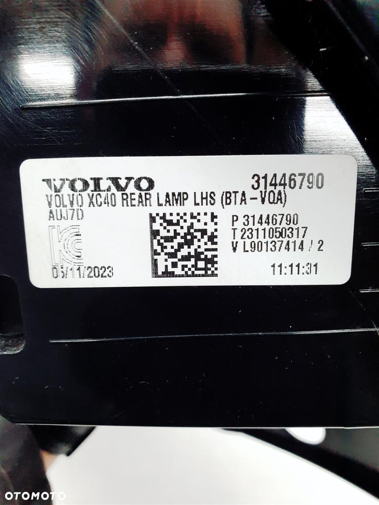 VOLVO XC40 17r+ LAMPA TYŁ LED ORY EU !!! - 6