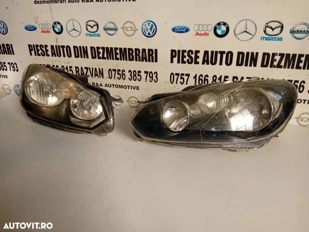 Faruri Far Stanga Dreapta Halogen Vw Golf 6 VI Volan Stanga Cod 5K1941005M 5K1941006M 2008-2013 - 3