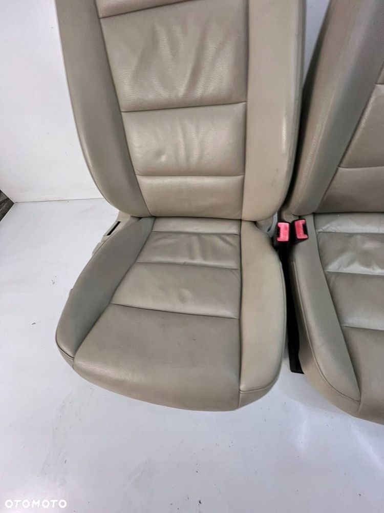 Komptel skórzanych, elektrycznych foteli z boczkami Audi A6 S6 C6 4F - 9