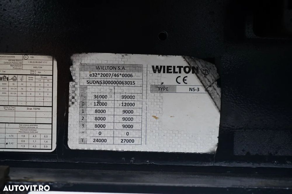 Wielton CORTINĂ WIELTON / MEGA / ACOPERIȘ CULISANT / SISTEM BDE - STALPINI CULISANTI / SAF / ACOPERIȘ ARMAT - 29