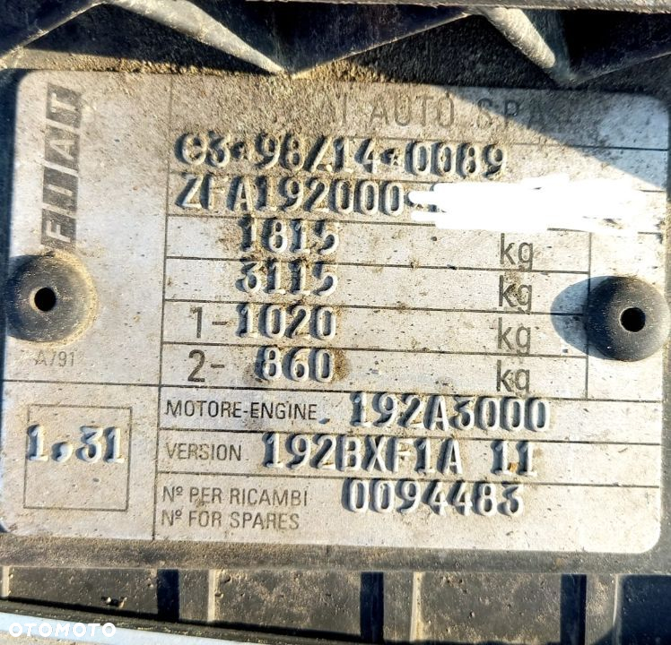 części Fiat Stilo I 01-2010 Hatchback 5-drzwi 1.9 JTD Manual 115KM - 9