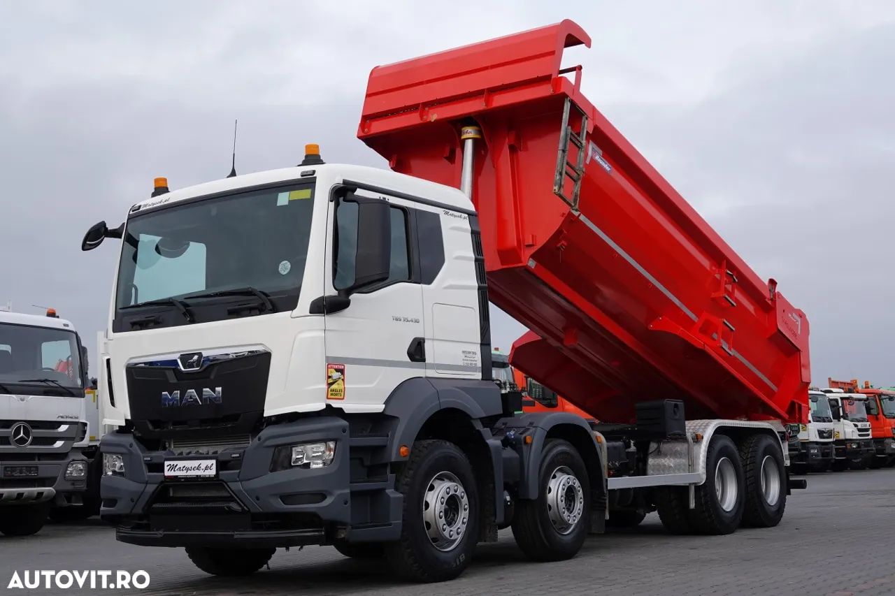 MAN TGS 35.430 / 8X4 / BASCULANĂ SPATE / HYDROCLAP / PNEURI 100% / 2022 / 109.000 PLN KM - 1