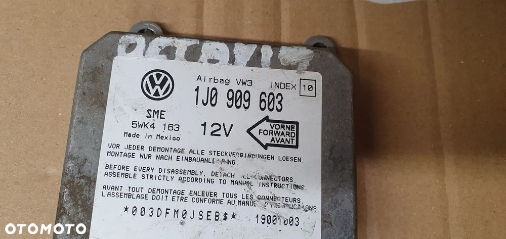 Moduł Sensor Airbag Poduszek VW Golf IV 4 1J0909603 - 4