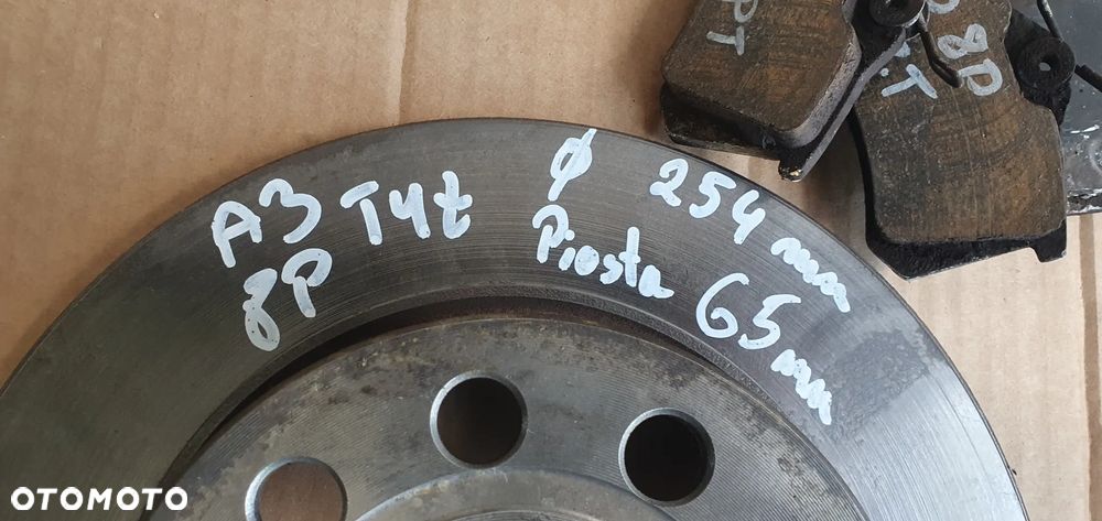 Tarcze hamulcowe tył tylne klocki Audi A3 8P 255MM - 7