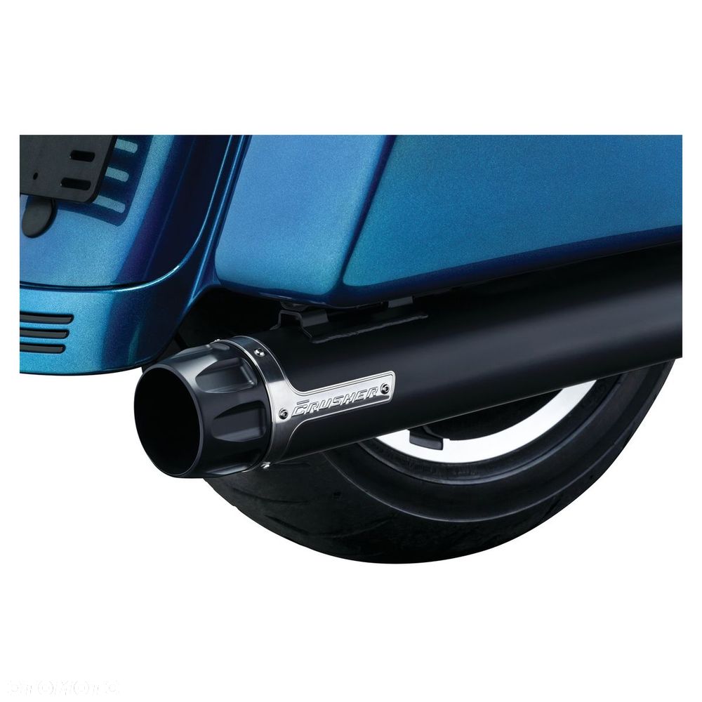 Kuryakyn Crusher Maverick Black 4" Slip-On Harley Touring 1995-16 - 2