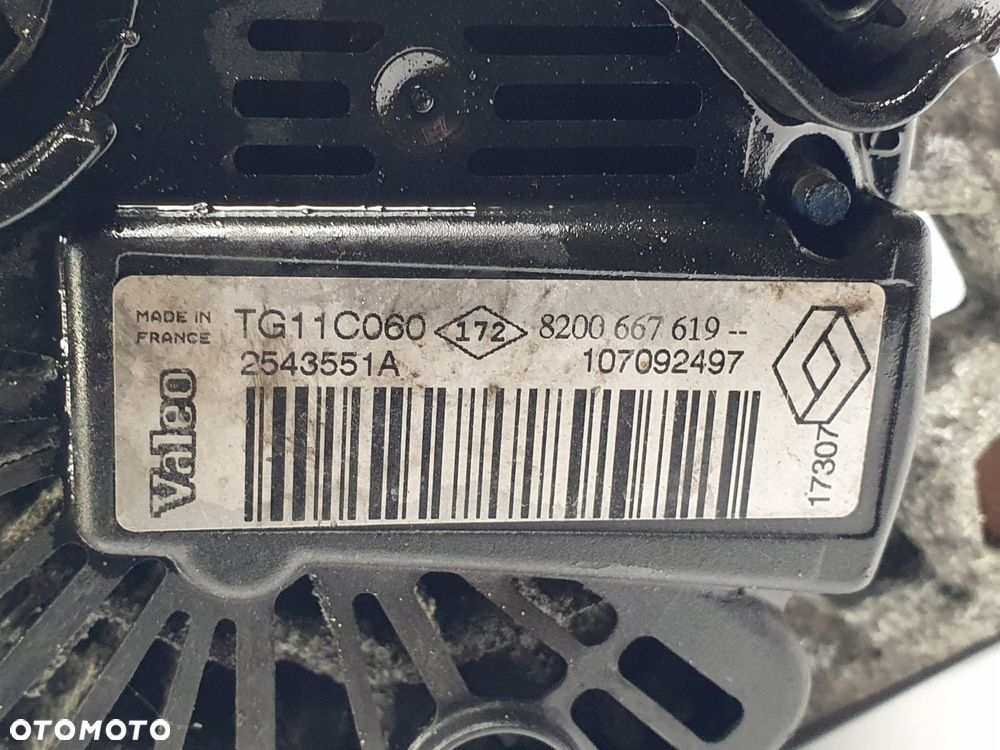 ALTERNATOR Renault Megane III Scenic III 1.6 16V 8200667619 TG11C060 - 2