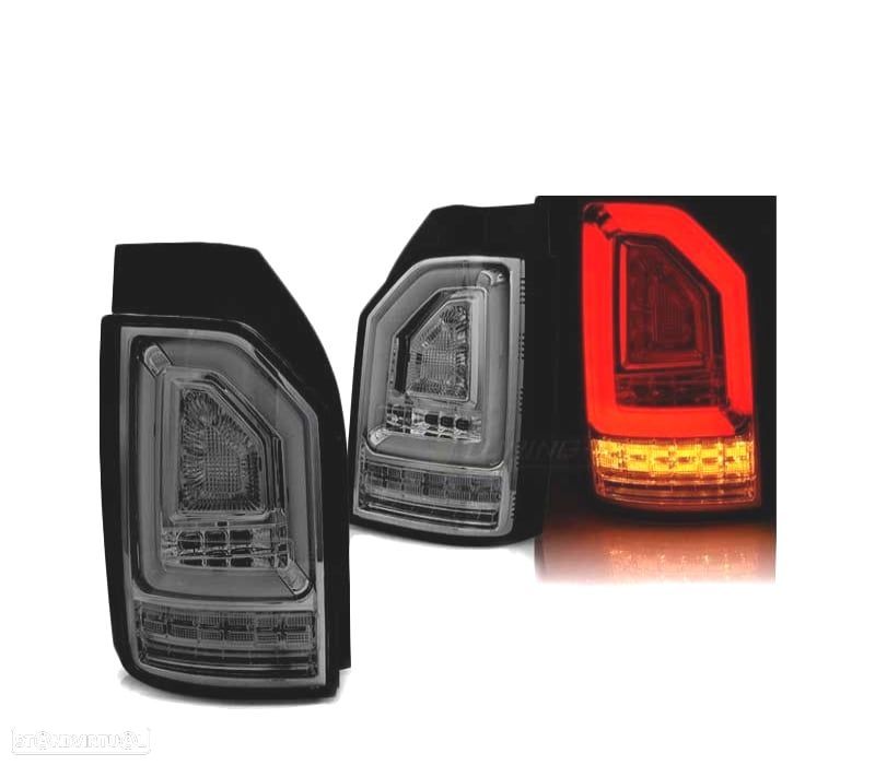 FAROLINS TRASEIROS LED DINÂMICO PARA VOLKSWAGEN VW T6 15-19 SMOKED FUMADOS ESCURECIDOS - 1