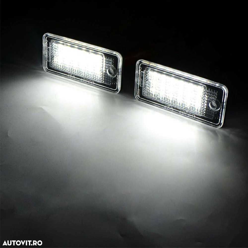 Set 2 Lampi Numar Inmatriculare Portbagaj LED AUDI A3 A4 A6 A8 Q7 RS4 - 7