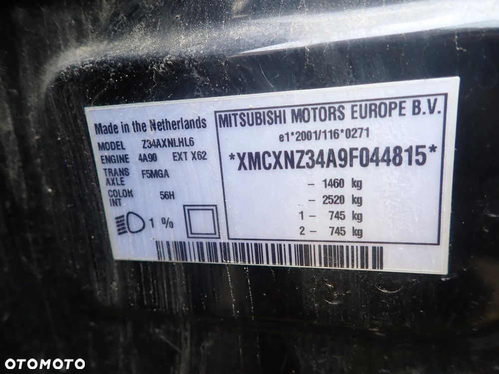 CZĘŚCI - Mitsubishi Colt VI Z30 1,3 4A90 70kW 95KM LIFT FL HB 5D 2009r. lakier 56H INDEX - 8156 - 11