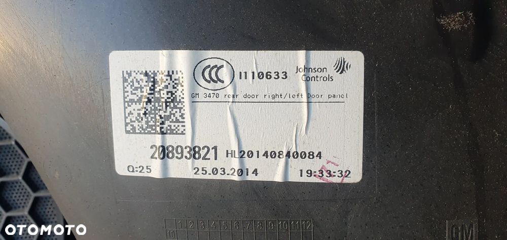 Boczek tapicerka lewy tył tylna lewa Opel Zafira C - 7