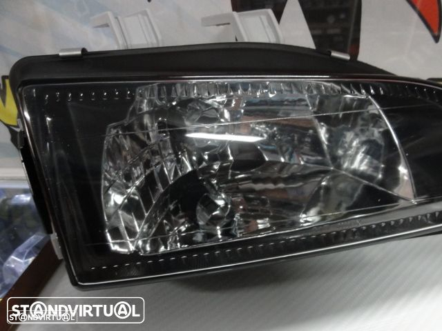 Farois frontais com luz branca 5000k para Honda civic 92-95 JDM Fundo preto - 4