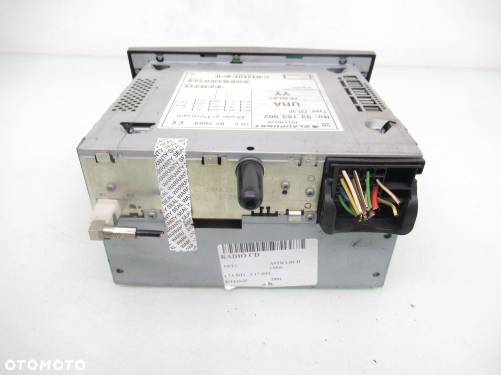 RADIO CD30 OPEL ASTRA III H 453116246 317099190 - 13