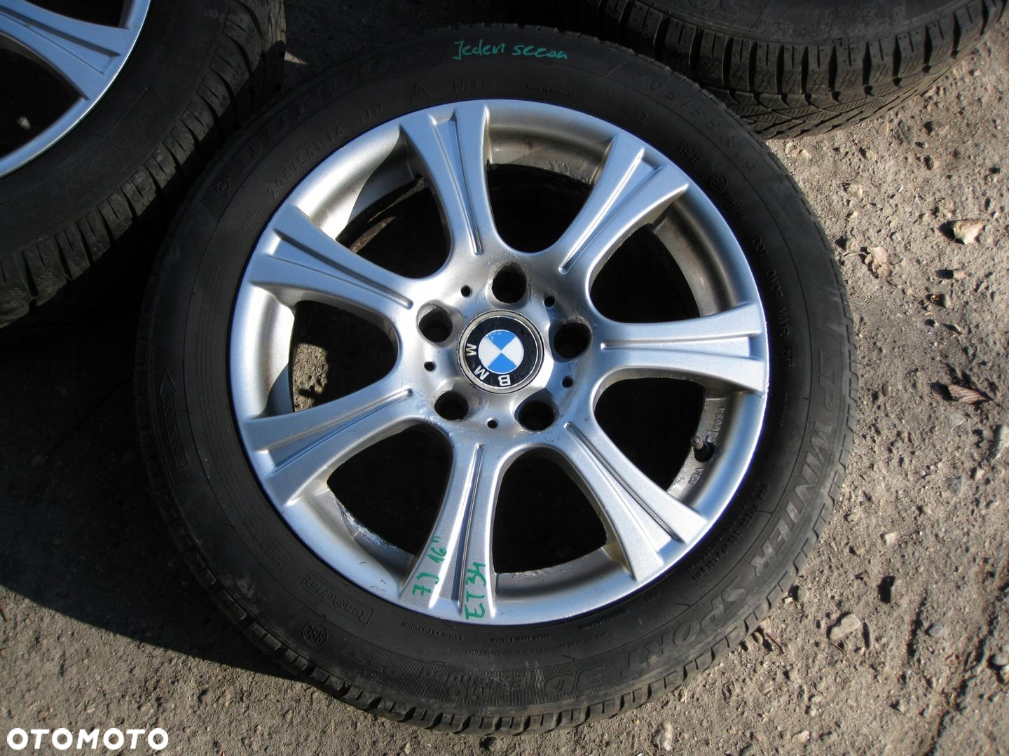 BMW FELGI ALUMINIOWE OPONY ZIMA R16 ET34 7 JX16 5X120 KBA 46634 - 2