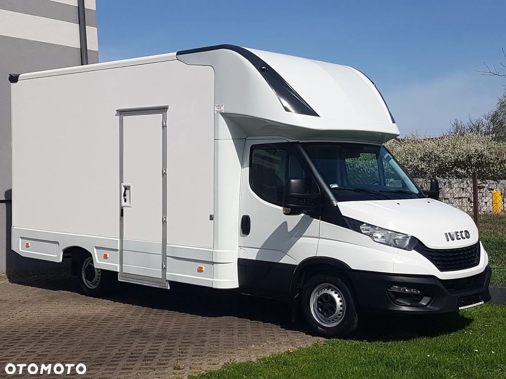 Iveco DAILY KONTENER NISKOPODŁOGOWY 4,43x2,23x2,42 SKLEP KAMPER FOODTRUCK BAR KLIMA KONIOWÓZ - 1