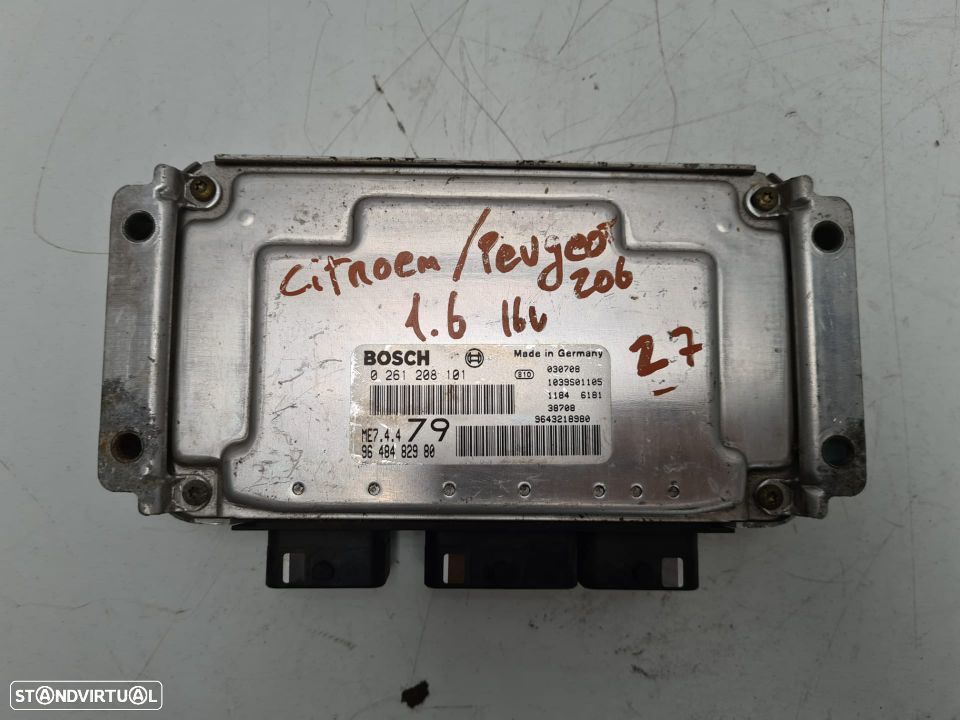 PEUGEOT 206 1.6 16V | CENTRALINA - BOSCH | Ref: 96 484 829 80 - 0 261 208 101; - 2