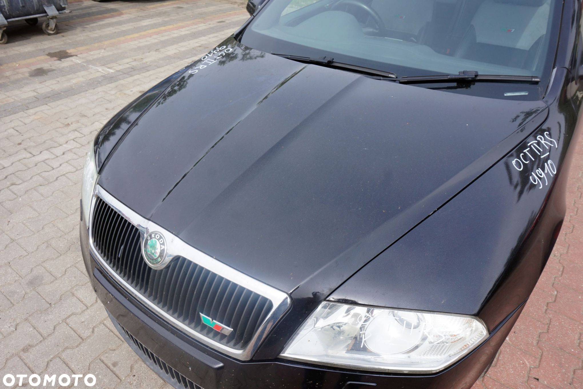 MASKA ZDERZAK BŁOTNIKI LAMPY OCTAVIA II RS 1Z3 9910  SKODA 2004-2008 CZARNY PRZÓD KOMPLETNY - 4