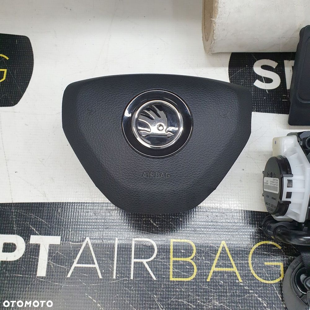 SKODA KODIAQ DESKA ROZDZIELCZA KONSOLA KOKPIT PULPIT PODUSZKI AIRBAG AIR BAG PASY KIT SET - 8