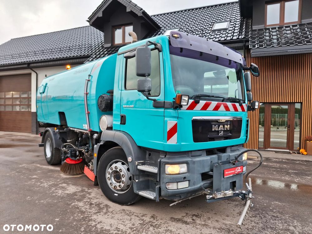 MAN TGM 18.290 Zamiatarka Bucher 2 Silniki Karcher Mycie Ciśnieniowe EUnited PM10 - 6