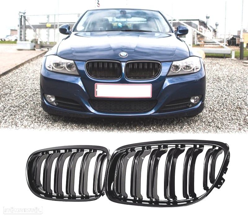 GRELHAS BMW E90 LCI 08-12 PRETO BRILHANTE LOOK M3 - 1
