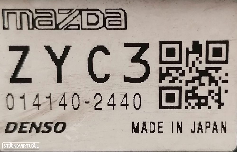 Centralina gestão de motor Mazda 2 de 2010 1.4 16V referência  014410-2540. - 2