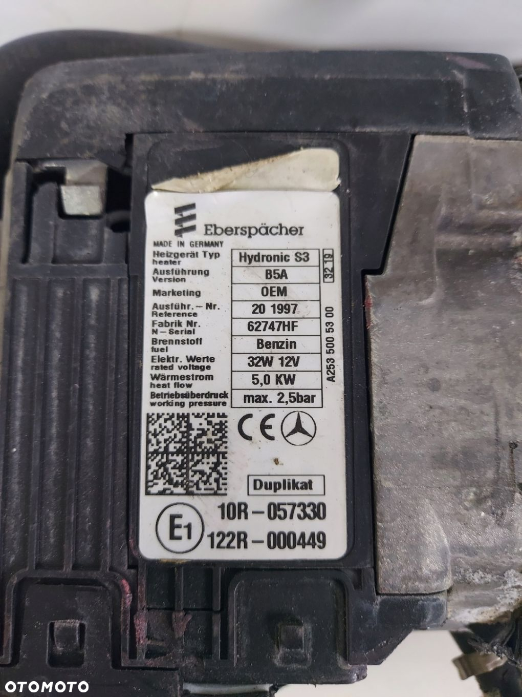 OGRZEWANIE WEBASTO MERCEDES A2535005100 - 4