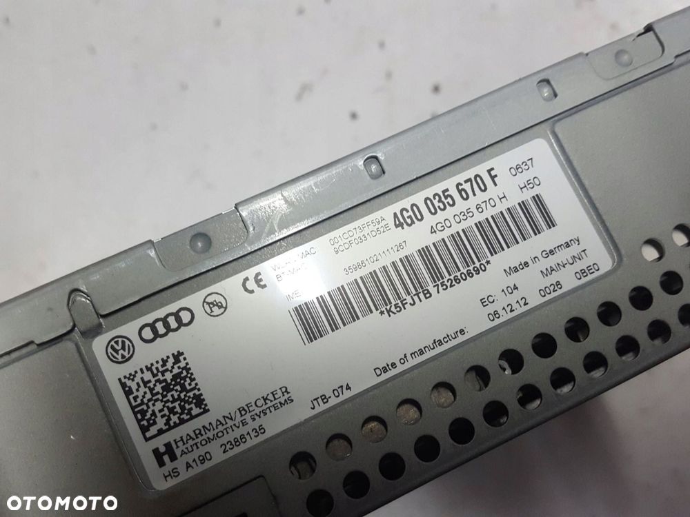 AUDI A6 C7 4G 10-14r MULTIMEDIA CZYTNIK NAWIGACJI MMI 4G0035670F ANGLIK - 3