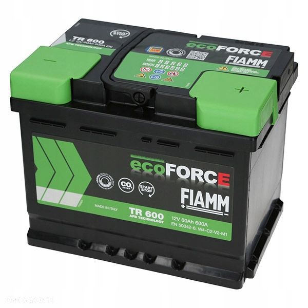 Akumulator Fiamm EcoForce AFB TR600 12V 60Ah 600A - 15kg - 4