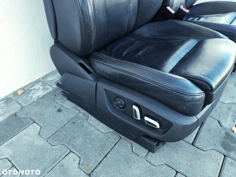 AUDI Q7 4L LIFT 09-15R FOTEL FOTELE S-LINE PRZOD CZARNY SKORA - 5