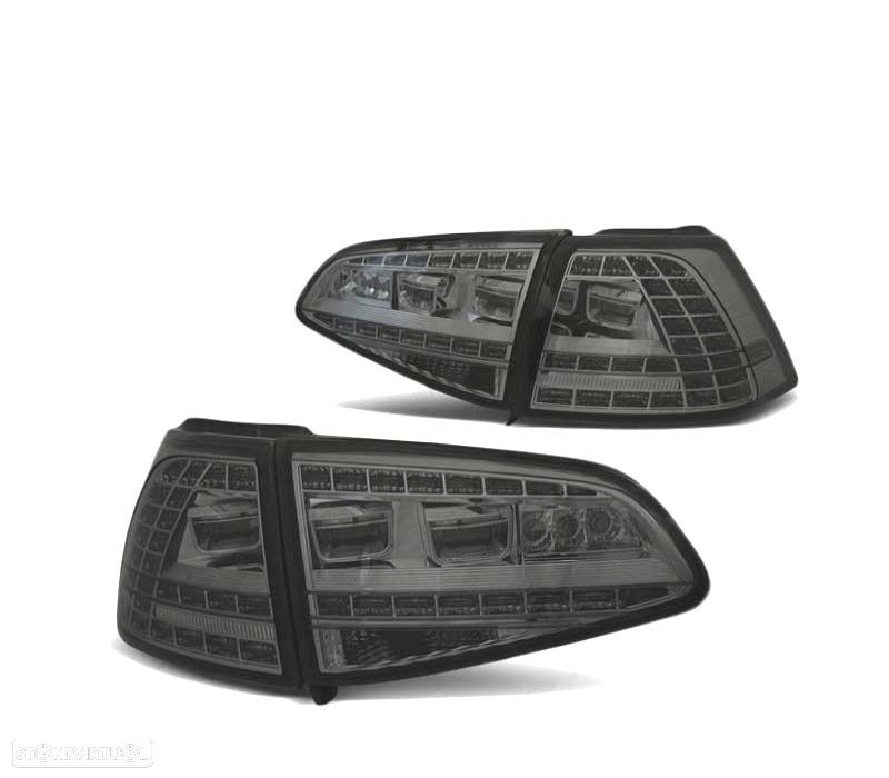 FAROLINS TRASEIROS LED PARA VOLKSWAGEN VW GOLF 7 12-17 LOOK GTI FUMÊ - 1