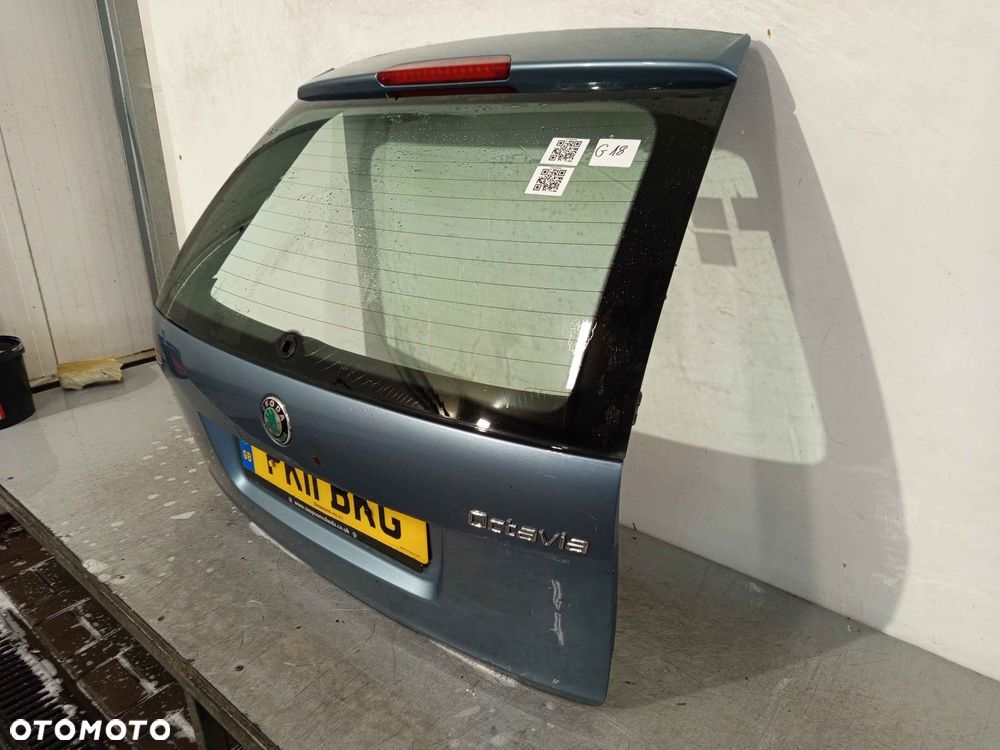 + KLAPA TYŁ TYLNA BAGAŻNIKA SKODA OCTAVIA 2 II KOMBI LIFT FL LF5X BŁĘKITNA SZARA - 2