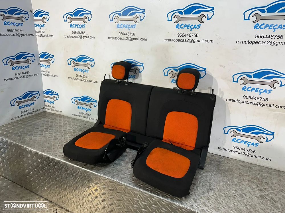 .Conjunto Bancos  Smart Forfour 453  Frente Frontal Tras Traseiro Tecido Laranja 2014 - 2019 - 10
