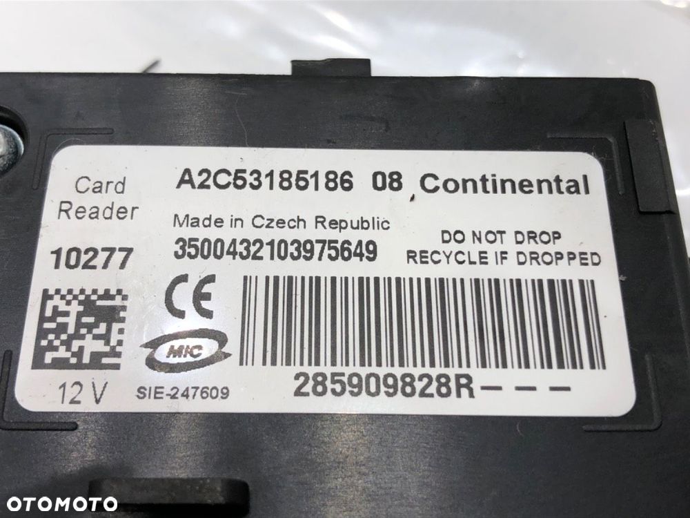 STACYJKA CZYTNIK KART  RENAULT MEGANE III liftback (BZ0/1_, B3_) 2008 - 2022 1.6 16V (BZ1B, BZ1H) 81 - 4