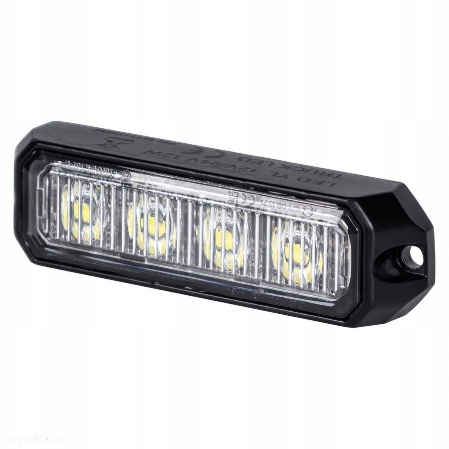 lampa strobo 4x led mała biała r10 uniwersalna - 2