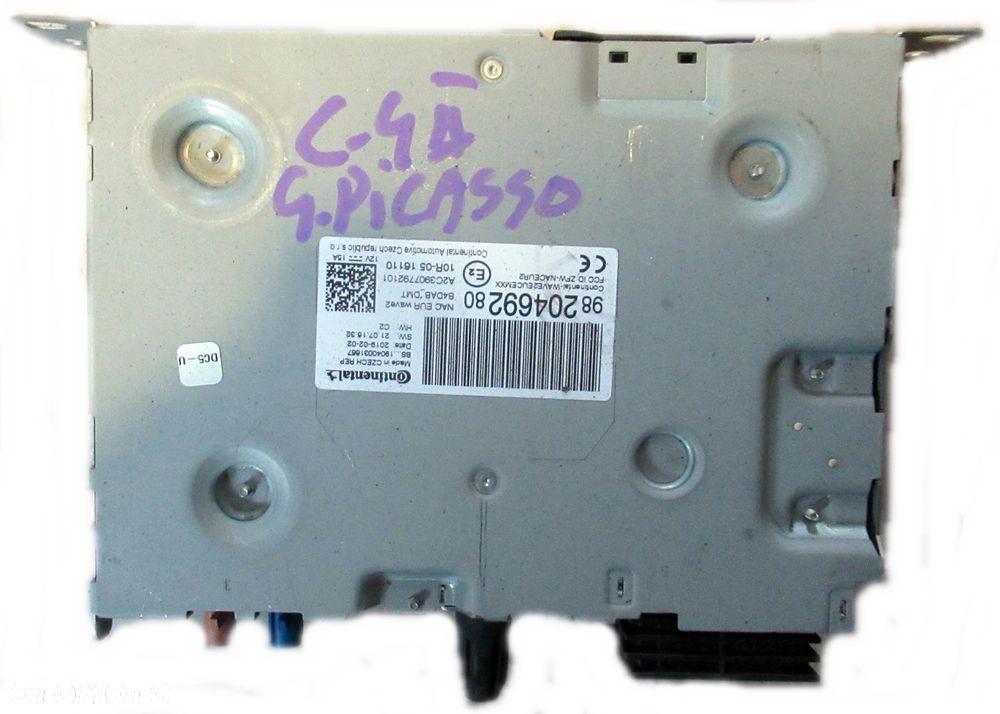 CITROEN C4 II GRAND PICASSO MODUŁ STEROWNIK RADIA NAWIGACJI 9820469280 - 1