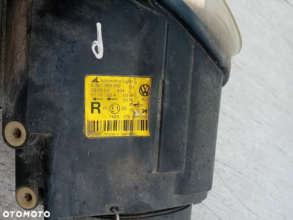 LAMPA PRZÓD PRAWA VW TOURAN I 1T0941006 031205202 - 9
